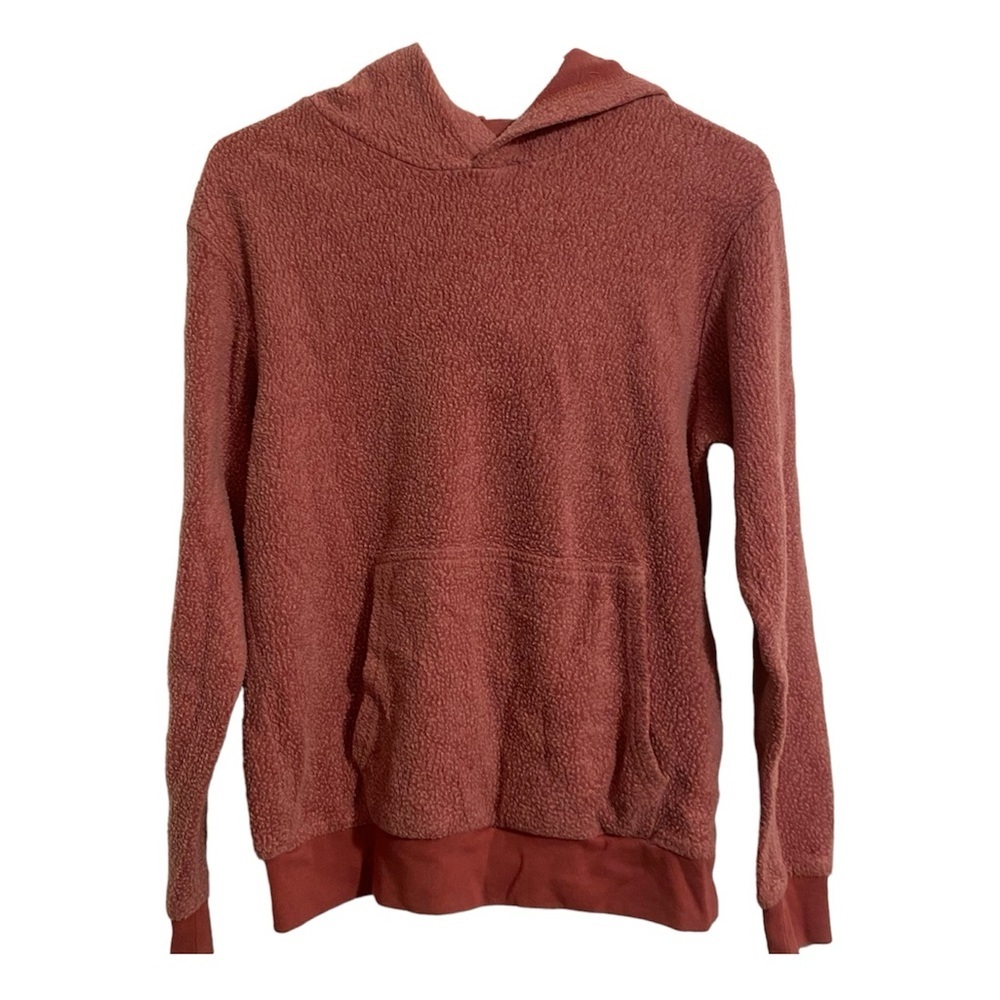 Reverse fleece hoodie pullover pink long sleeve sweater hoodie pink